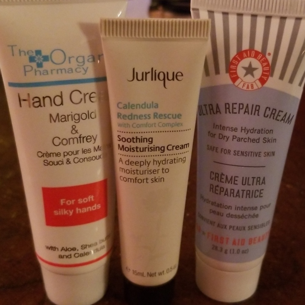 Travel sized assorted moisturizing creams!